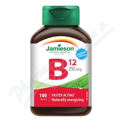 Jamieson Vitamín B12 metylkobalamín 250 ?g—100 tablet