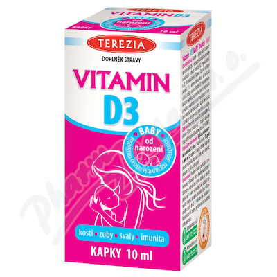 Terezia Vitamín D3 BABY od 1.měsíce 400 IU—10 ml