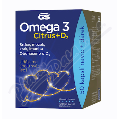 GS Omega 3 Citrus+D—100+50 kapslí