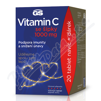 GS Vitamin C 1000 + šípky—120 tablet