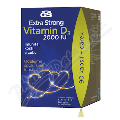 GS Extra Strong Vit.D3 2000 IU—90 kasplí