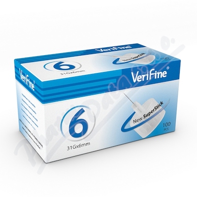 Jehly Verifine pro všechna inzulínová pera 31 g x 6 mm, 100 ks