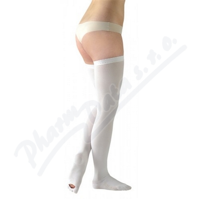 Avicenum ANTI-TROMBO PREMIUM—stehenní punčochy s lemem, XL, bílé