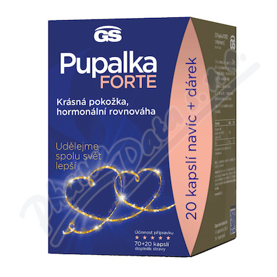GS Pupalka FORTE s vitamínem E—70 + 20 kapslí DÁREK