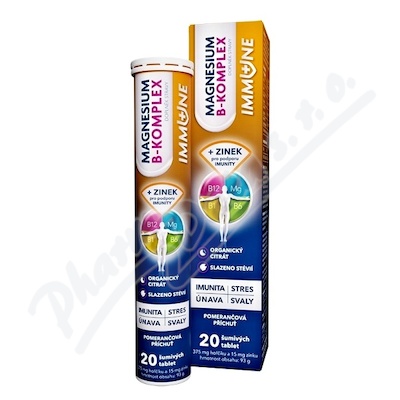Magnesium B-komplex IMMUNE—20 šumivých tablet