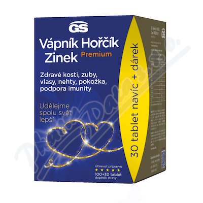 GS Vápník Hořčík Zinek Premium—100 + 30 tablet