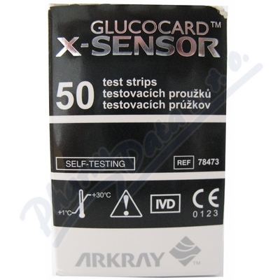 GlucoCard X-Meter Sensor Testovací proužky 50 ks