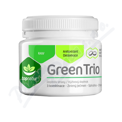 Topnatur Green Trio —Chlorella, Spirulina a Zelený ječmen, 180 tablet