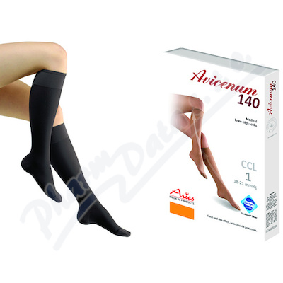 Avicenum P 140 Lýtkové punčochy—velikost L, barva černá
