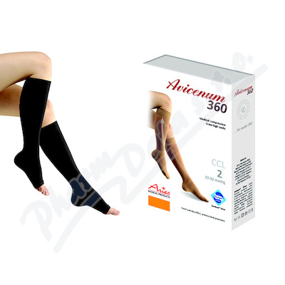 AVICENUM PHLEBO 360 Lýtkové punčochy—otevřená špice, II. KT, vel. S MINUS - XXL PLUS NORMAL/LONG