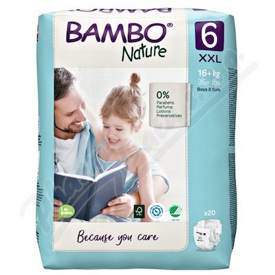 Absorpční kalhozky BABO Nature 6 XXL—zalepovací, pro děti 16+ kg, 20ks