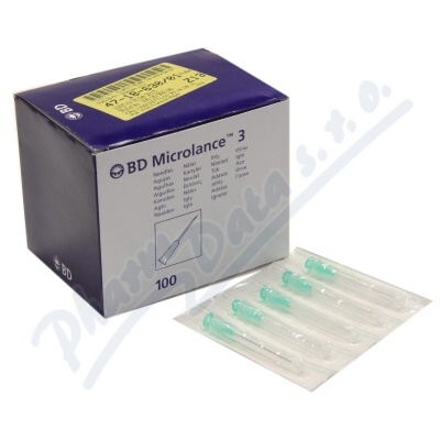 BD Microlance Injekční jehla 21G —0.80x40 zelená 100ks