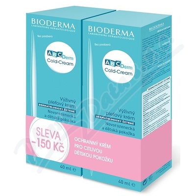 BIODERMA ABCDerm Cold-Cream —2x40ml, 1+1 ZDARMA