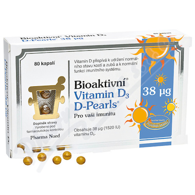 Bioaktivní Vitamin D3 D-Pearls 38mcg —80 kapslí