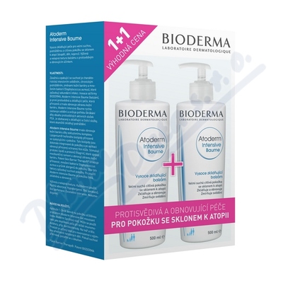 BIODERMA Atoderm Intensive Baume —2x500ml, 1+1 ZDARMA