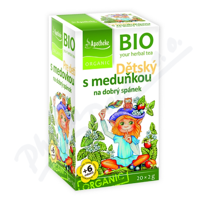 Apotheke BIO Dětský ovocný čaj s meduňkou—nálevové sáčky 20x2 g