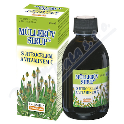 Müllerův Sirup s jitrocelem a vitamínem C—245 ml