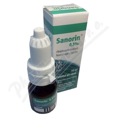 Sanorin 0,5mg/ml—nosní kapky 10ml