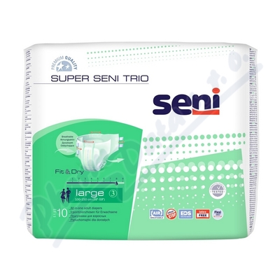 Absorpční kalhotky Seni Super Trio Extra L—boky 130-170cm, savost 3000ml, 10ks