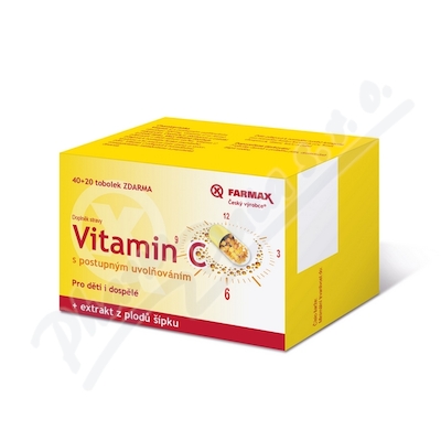 Farmax Vitamin C s postupným uvolňováním—60 tobolek