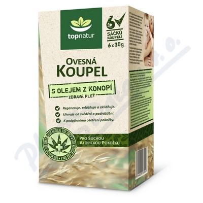 Topnatur Ovesná koupel s olejem z konopí—6x30g