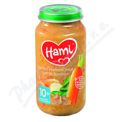 Hami Příkrm ragú, zelenina, kuře, špenát—250 g