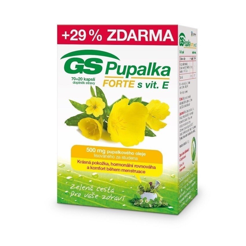 GS Pupalka Forte s vitaminem E —70+20 kapslí