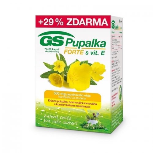 GS Pupalka Forte s vitaminem E —70+20 kapslí