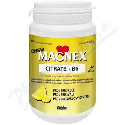Magnex Citrate 375mg+B6 chew—100 tablet