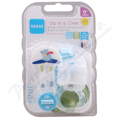 MAM Clip&Cover Pásek na dudlík s krytkou