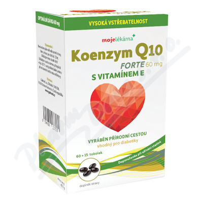 Moje lékárna Koenzym Q10 forte 60mg —60+15 tobolek