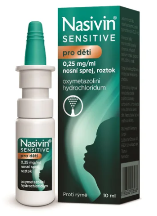 Nasivin Sensitive pro děti—0,25 mg/ml nosní sprej, roztok 10 ml