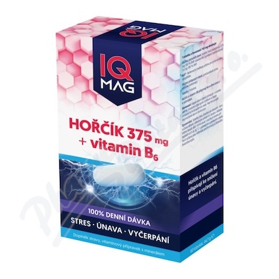 IQ Mag hořčík 375 mg + B6 —60 kapslí