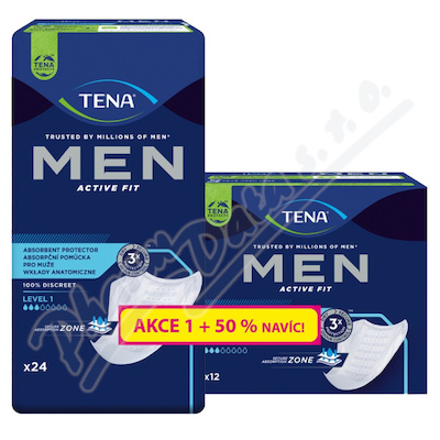 Inkontinenční vložky TENA Men Level 1—+50% navíc 36ks