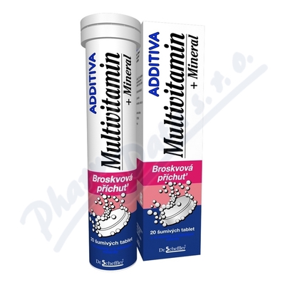 Additiva Multivitamin + Minerál broskev—20 šumivých tablet