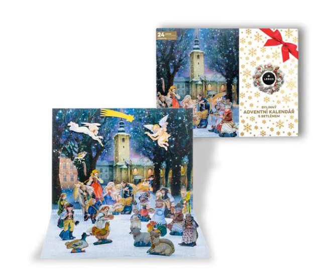 LEROS bylinný adventní kalendář s betlémem