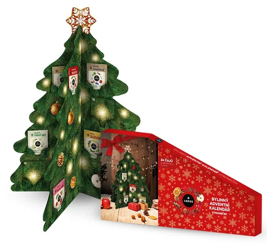 LEROS bylinný adventní kalendář stromeček —24 sáčků