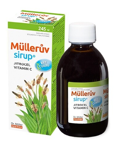 Müllerův sirup s jitrocelem bez cukru —245ml