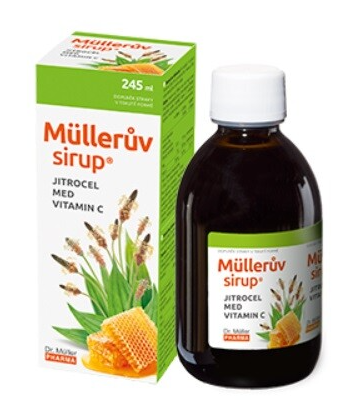 Müllerův sirup s jitrocelem medem a vit.C —245ml