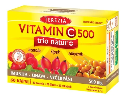 Terezia Vitamin C 500mg TRIO NATUR+—60 kapslí