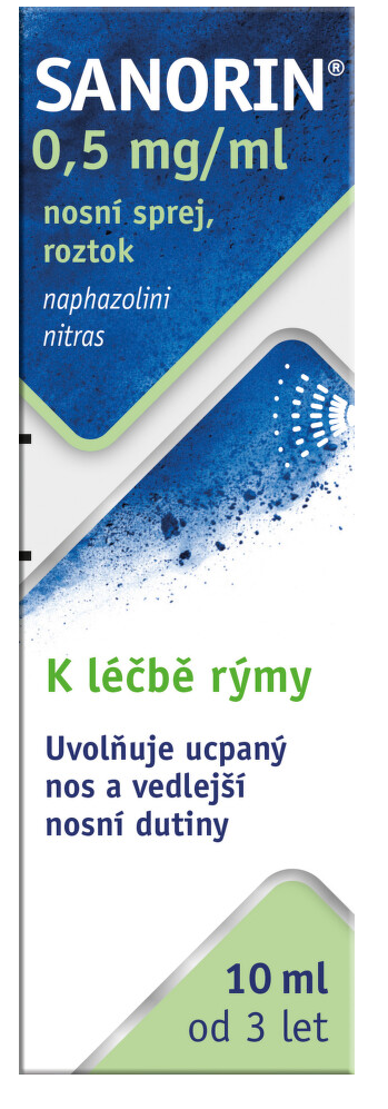 Sanorin 0,5 mg/ml—nosní sprej, roztok 10 ml