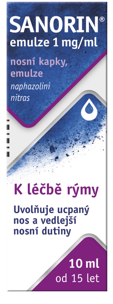 Sanorin emulze 1 mg/ml—nosní kapky, emulze 10 ml