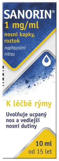 Sanorin 1 mg/ml—nosní kapky, roztok 10 ml