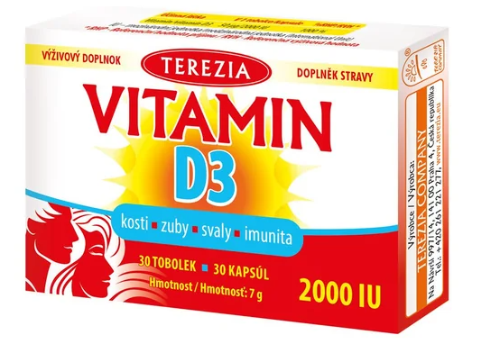 Terezia Vitamín D3 2000 IU —30 tobolek