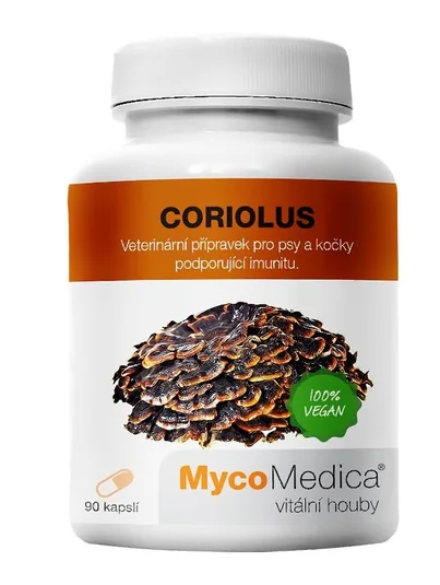 MycoMedica Coriolus kočky a psy—90 kapslí