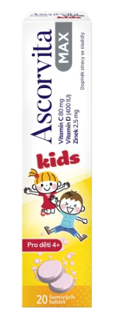 Ascorvita MAX Kids —20 šumivých tablet