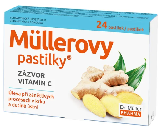Müllerovy pastilky se zázvorem —24 ks