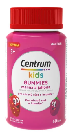 Centrum Kids Gummies malina a jahoda —želé 60 ks