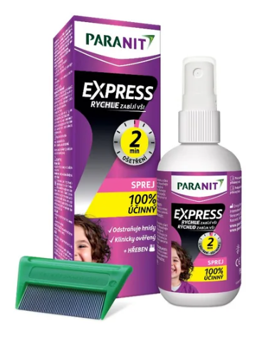 Paranit Express sprej —95 ml + hřeben
