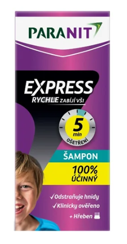 Paranit Express šampon—100 ml + hřeben